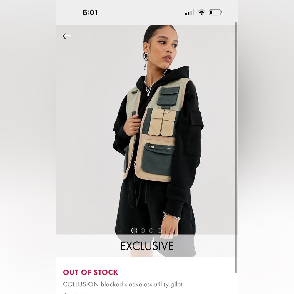 Collusion blocked sleeveless utility vest